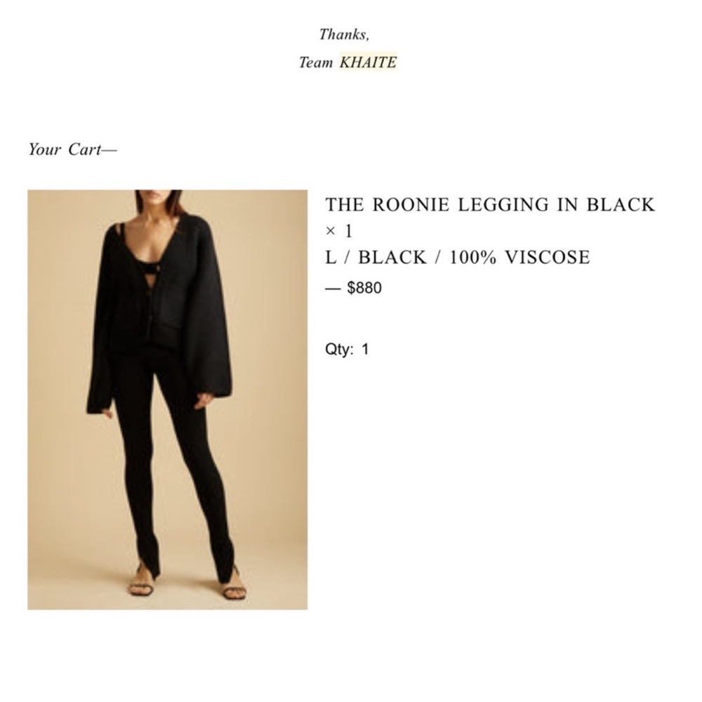 Khaite The Roonie Legging In Black Size S